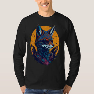 A Cool Canine in Shades Retro Graphic  Cute Coyott T-Shirt