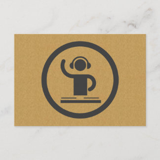 A cool cardboard DJ icon party logo Invitation