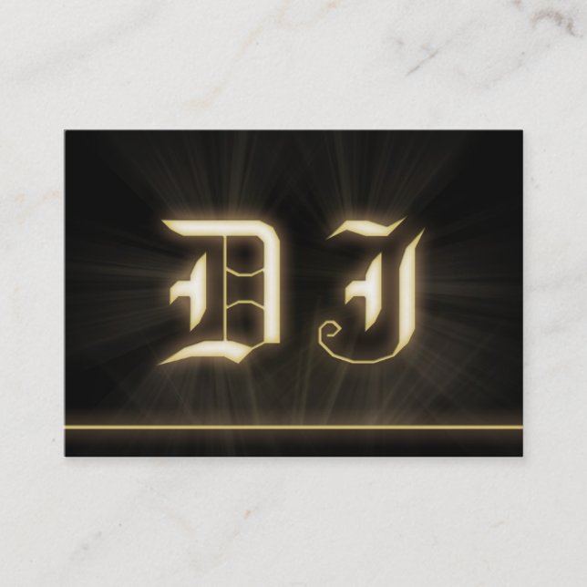 A cool DJ gold laser ligt business card (Front)