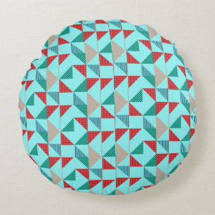 A Cool Retro Pattern Design Round Cushion