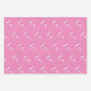 A Cool Snowboarder in Pink Camouflage Wrapping Paper Sheet