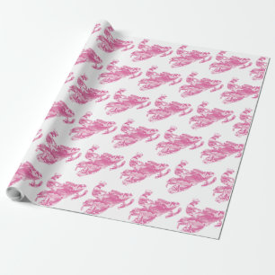 A Cool Snowmobile in pink Camo Wrapping Paper