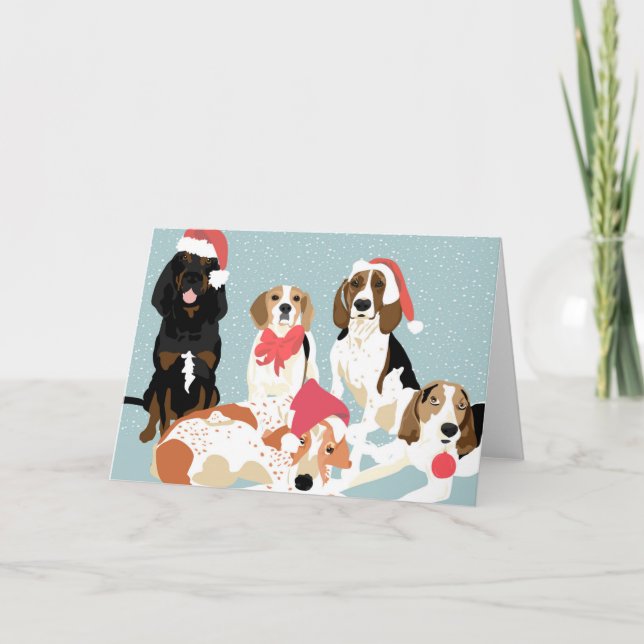 A Coonhound Holiday (Blank inside) (Front)