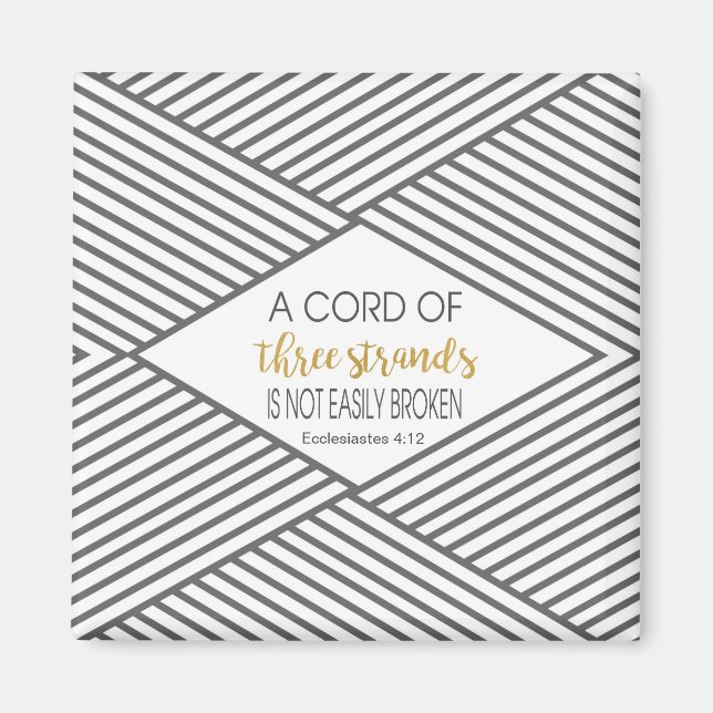 A cord of three strands is not easily broken magnet (Front)