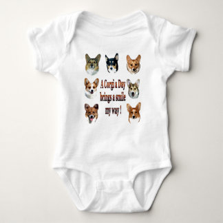 A Corgi a Day Brings a Smile my way! Baby Bodysuit