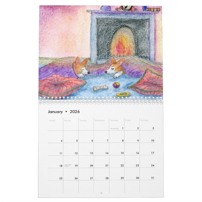 A Corgi Year by Susan Alison Calendar (Jan 2026)