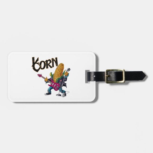 a corn luggage tag (Front Horizontal)