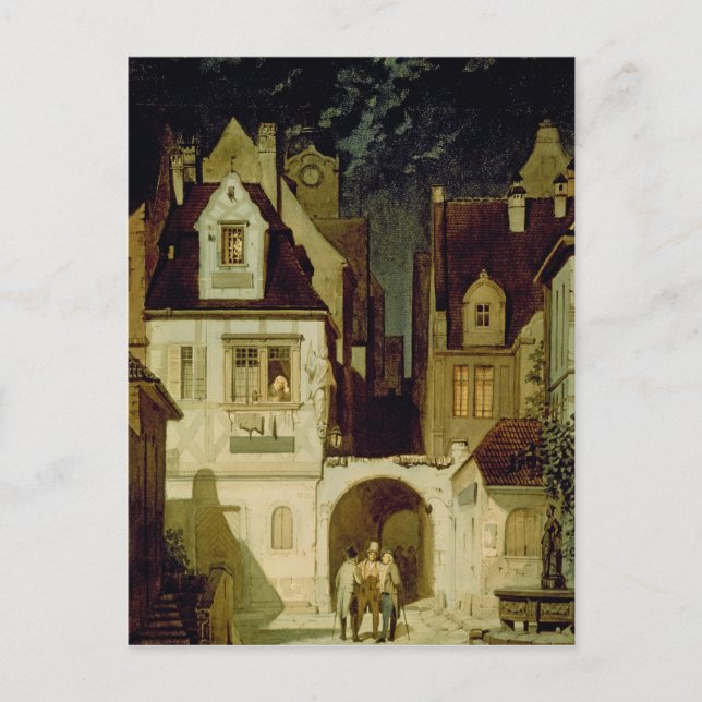 A Corner of a German Town by Moonlight Postcard (Front)