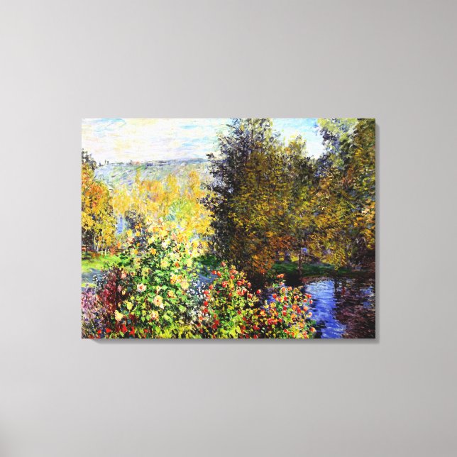A Corner of the Garden at Montgeron Canvas Print (Front)