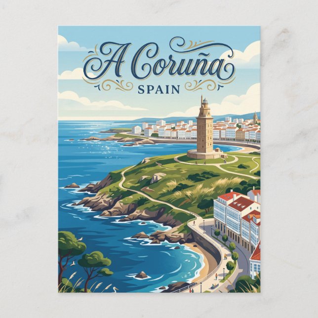 A Coruña, Spain Postcard (Front)