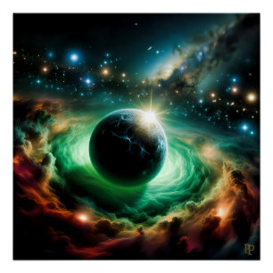 A Cosmic Marble Poster