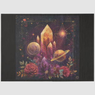 A Cosmic Planet and Crystals Series Design 5 Tissue Paper