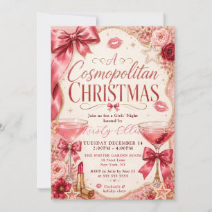 A Cosmopolitan Christmas Girls Night Invitation