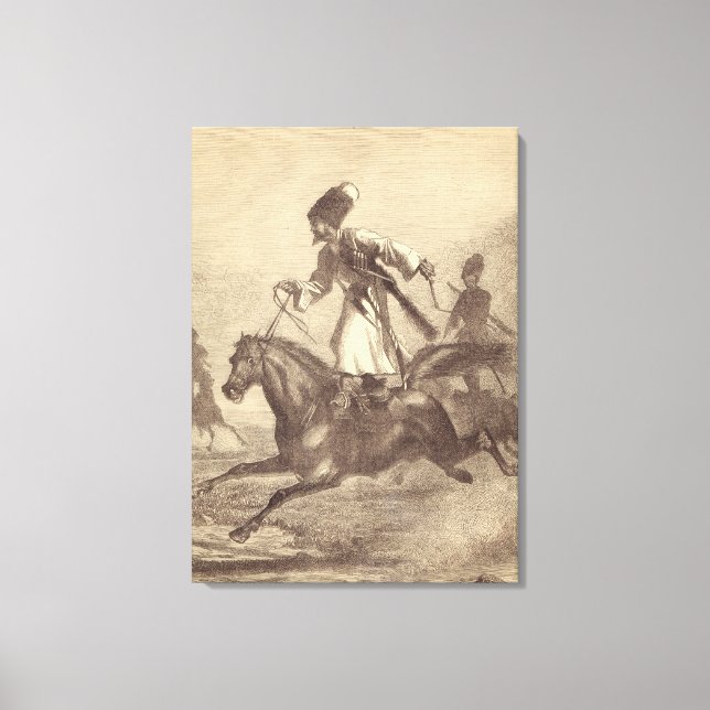 A Cossack Horseman Canvas Print (Front)