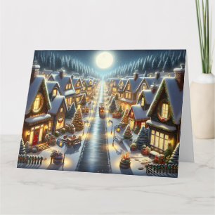 A Cosy Christmas Village Card