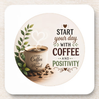 A cosy coffee-themed coaster