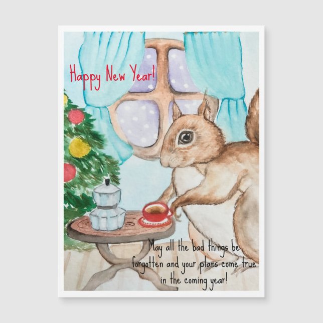 A cosy drawing of a cute squirrel (Front)