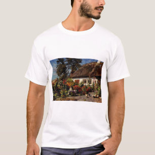 A Cottage Garden with Chickens by Peder Monsted T-Shirt