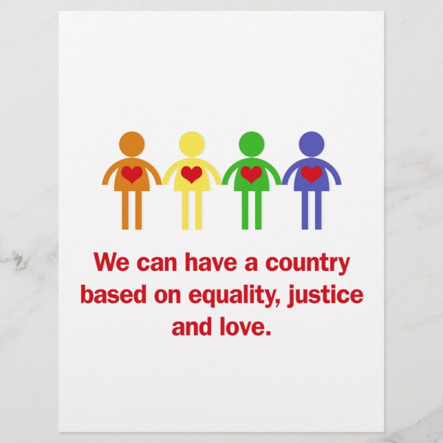 A Country Based on Equality, Justice and Love (Front)