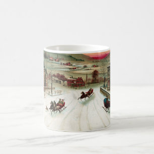 A Country Christmas Scene Coffee Mug