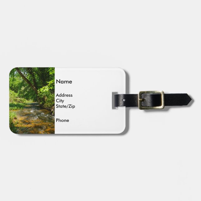 A Country Creek Luggage Tag (Front Horizontal)