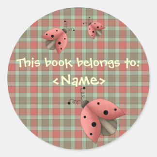A Country Garden Ladybug Book Sticker (Red)