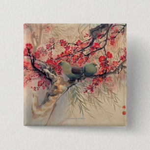 A Couple in Spring 15 Cm Square Badge