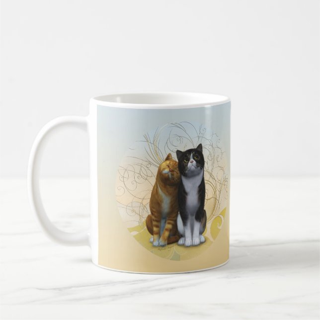A couple of cats: love is in the air ? coffee mug (Left)