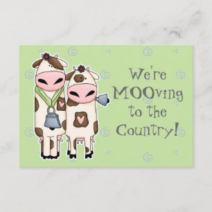 a couple of cute moo cows moving announcement