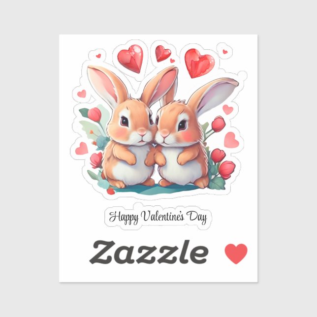 A couple of funny watercolor rabbits (Sheet)