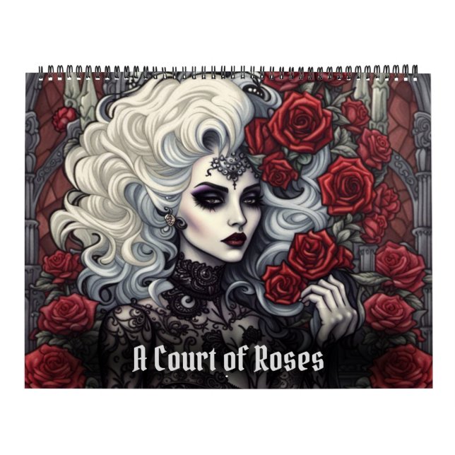 A Court of Roses by Ivy and Bat Goth Art Calendar (Cover)