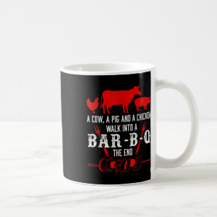 A Cow A Pig And A Chicken Funny Bbq Smoker Barbecu Coffee Mug