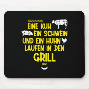 A Cow, A Pig And A Chicken Run Into The Grill - Bb Mouse Pad