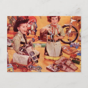 A Cowboy Christmas Holiday Postcard