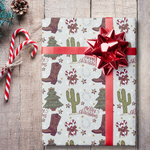 A Cowboy Merry Christmas Wrapping Paper