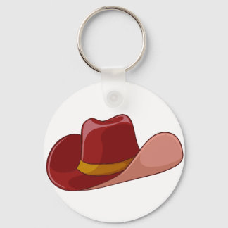 A cowboy's hat key ring