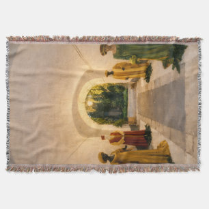 a cozy and serene atmosphere throw blanket