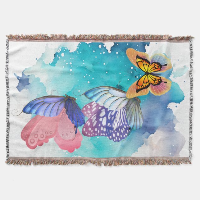a cozy and serene atmosphere throw blanket (Front)