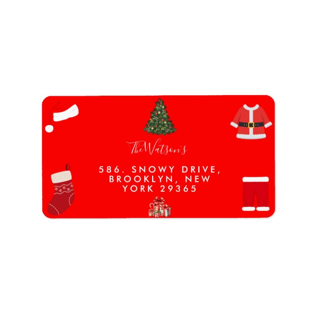 A Cozy Christmas Gathering Set on Warm Red Label (Front)