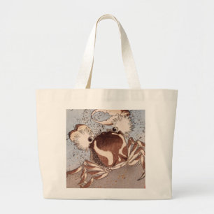 A Crab on the Seashore Large Tote Bag