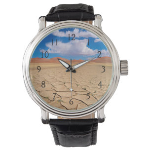 A cracked desert plain watch