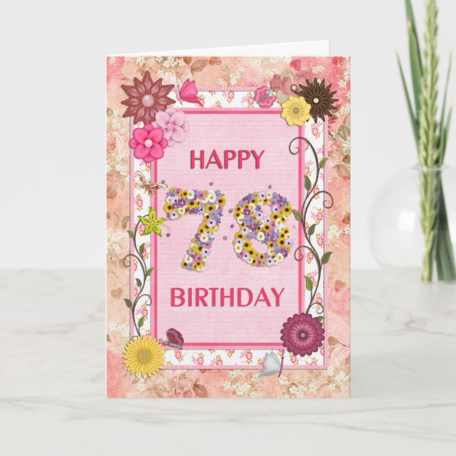 A craf  look 78th birthday card (Front)