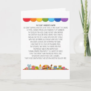 A Craft Hoarders Hymn - A funny card for any craft