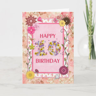 A craft look 10th birthday card