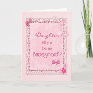 A craft look Bridesmaid invitation