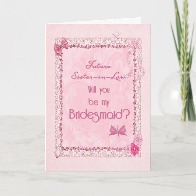 A craft look Bridesmaid invitation (Front)