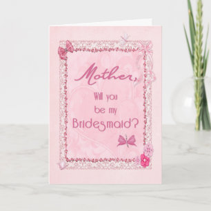 A craft look Bridesmaid invitation