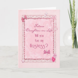 A craft look hostess invitation