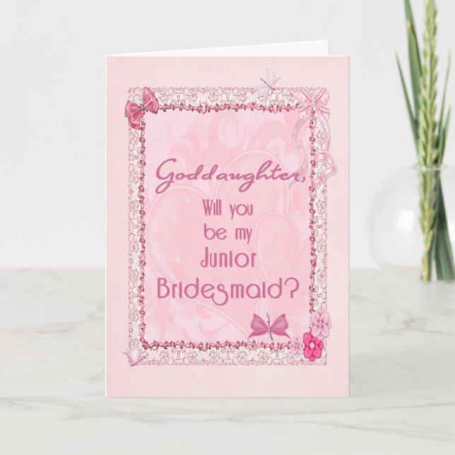 A craft look Junior Bridesmaid invitation (Front)