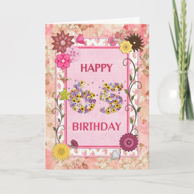 A craftlook 65th birthday card (Front)